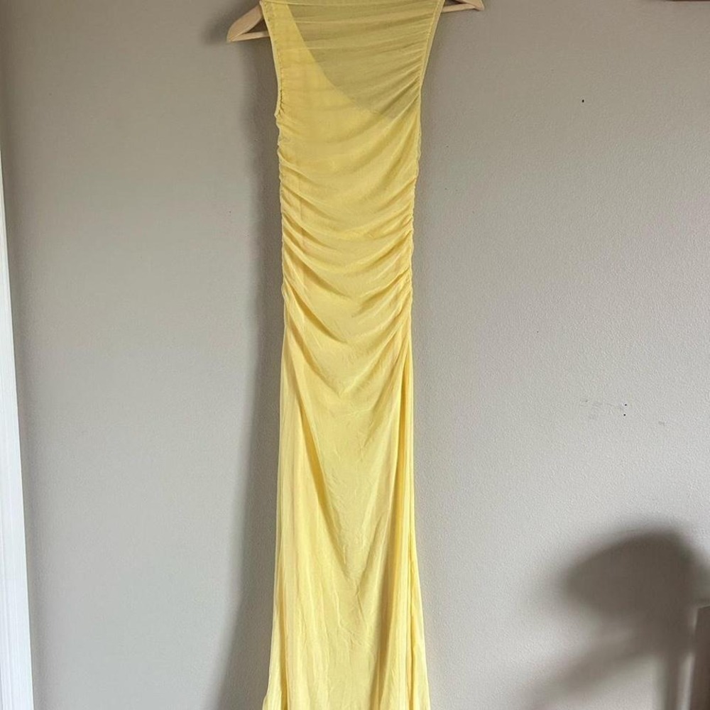 Commense Butter yellow maxi dress Size XS NWT Wedding guest - Picture 5 of 8